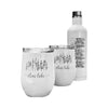 3 pc Wine Tumbler Set - White - The Red Door Engraving Company Inc.