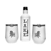 3 pc Wine Tumbler Set - White - The Red Door Engraving Company Inc.