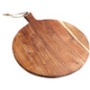 Acacia Live Edge Rounded Wood Market Board with Jute Handle | 20" - The Red Door Engraving Company Inc.