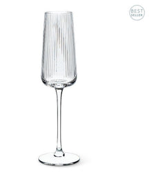  Champagne Flute | Optic | Ribbed Design - The Red Door Engraving Company Inc.