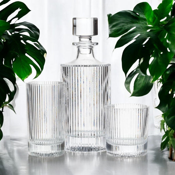 Decanter | Optic | Slim Ribbed Design - The Red Door Engraving Company Inc.