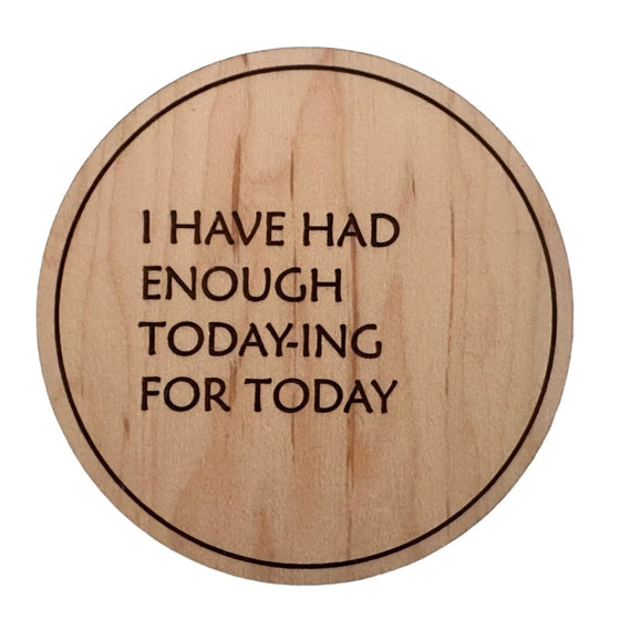 Drunk Expressions #4 | Set of 4 Coasters | Maple - The Red Door Engraving Company Inc.