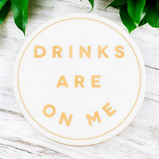 Drunk Expressions Coaster | Ceramic | Drink Up Buttercup - The Red Door Engraving Company Inc.