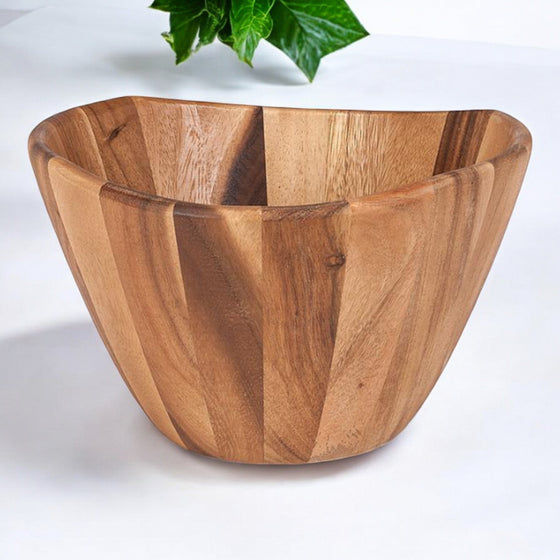 Serving / Salad Bowl | 10"D | Acacia Wood - The Red Door Engraving Company Inc.