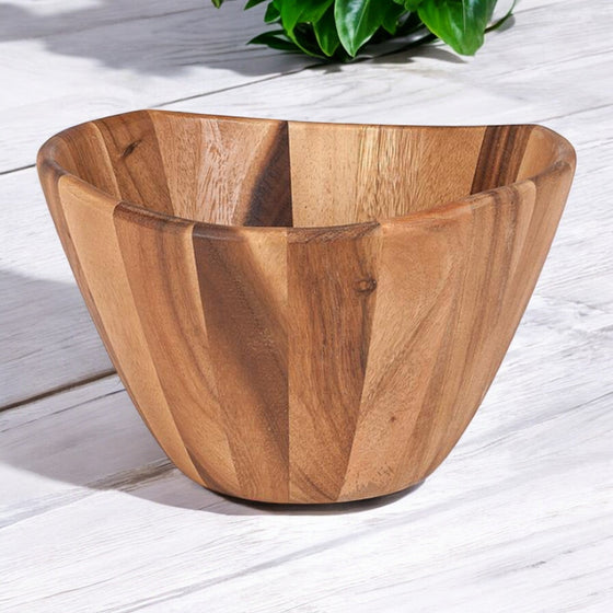 Serving / Salad Bowl | 10"D | Acacia Wood - The Red Door Engraving Company Inc.