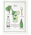 TEA TOWEL | MOJITO COCKTAIL | COTTON | 20 X 28" - The Red Door Engraving Company Inc.