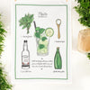 TEA TOWEL | MOJITO COCKTAIL | COTTON | 20 X 28" - The Red Door Engraving Company Inc.