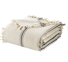  Turkish Throw Blankets | Ivory & Ebony Stripe | Kana Collection - The Red Door Engraving Company Inc.