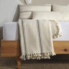 Turkish Throw Blankets | Ivory & Ebony Stripe | Kana Collection - The Red Door Engraving Company Inc.