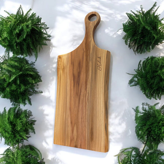 Walnut Live Edge Vintage Farmhouse Charcuterie Board - 24" - The Red Door Engraving Company Inc.