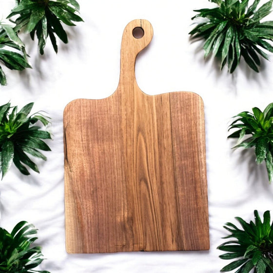 Walnut Live Edge Vintage Farmhouse Cheese Board - 18" - The Red Door Engraving Company Inc.