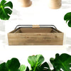 Wooden Tray with Folding Metal and Wood Handle - The Red Door Engraving Company Inc.