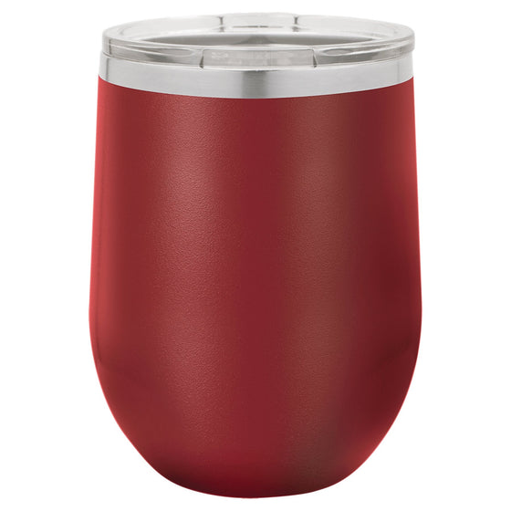 Personlized Laser Engraved Maroon 12oz Stemless Polar Camel Wine Tumbler - The Red Door Engraving Company Inc.