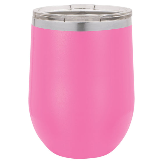 Personlized Laser Engraved Pink 12oz Stemless Polar Camel Wine Tumbler - The Red Door Engraving Company Inc.