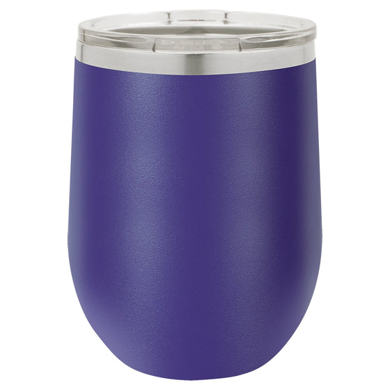 Personlized Laser Engraved Purple 12oz Stemless Polar Camel Wine Tumbler - The Red Door Engraving Company Inc.