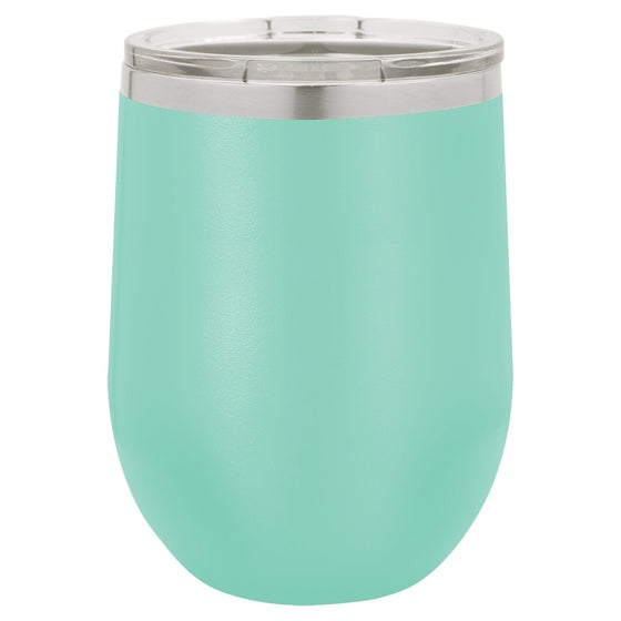 Personlized Laser Engraved Teal 12oz Stemless Polar Camel Wine Tumbler - The Red Door Engraving Company Inc.