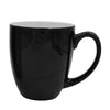 16oz Black Ceramic Bistro Mug - Black on outside white on inside - Laser engraves white - The Red Door Engraving Company Inc.