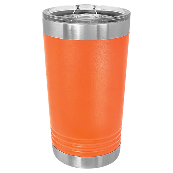 Personalized Laser engraved Orange 16oz Polar Camel Ringneck Tumbler - The Red Door Engraving Company Inc.