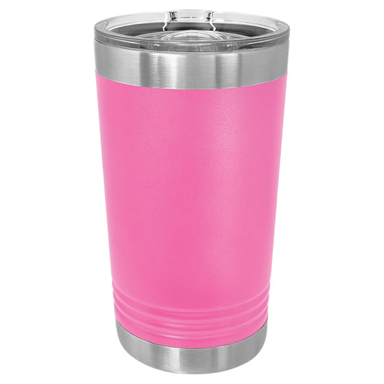 Personalized Laser engraved Pink 16oz Polar Camel Ringneck Tumbler - The Red Door Engraving Company Inc.