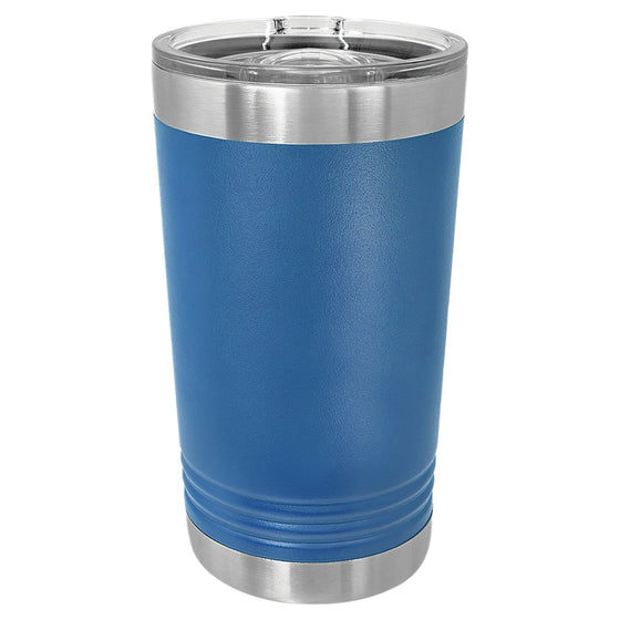 Personalized Laser engraved Royal Blue 16oz Polar Camel Ringneck Tumbler - The Red Door Engraving Company Inc.