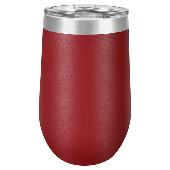 Personalized Laser Engrave Maroon 16oz Polar Camel Stemless Wine Tumbler - The Red Door Engraving Company Inc.