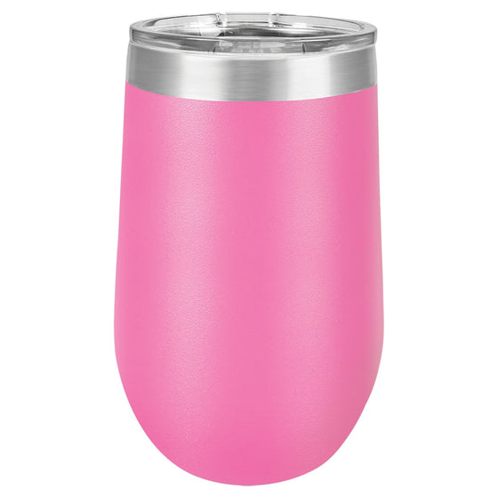 Personalized Laser Engrave Pink 16oz Polar Camel Stemless Wine Tumbler - The Red Door Engraving Company Inc.