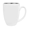 16oz White Ceramic Bistro Mug -White on outside Black on inside - The Red Door Engraving Company Inc.