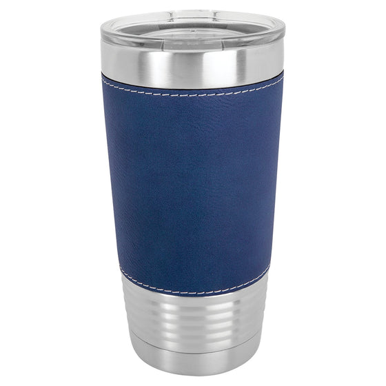 Personalized Laser Engraved 20oz Leatherette Polar Camel Ringneck Tumbler Blue - The Red Door Engraving Company Inc.