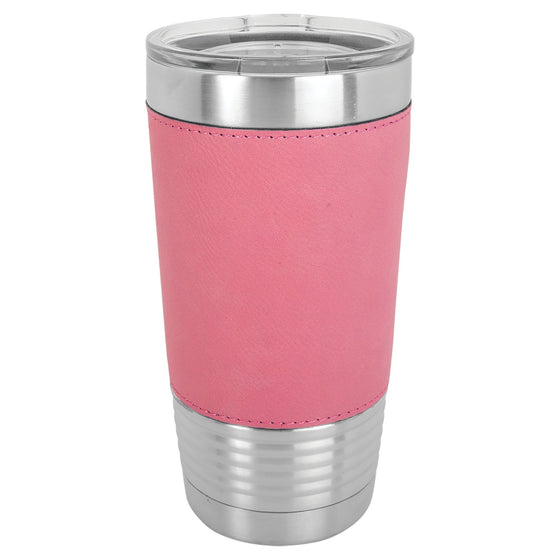 Personalized Laser Engraved 20oz Leatherette Polar Camel Ringneck Tumbler Pink - The Red Door Engraving Company Inc.