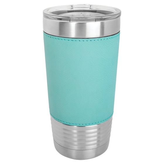 Personalized Laser Engraved 20oz Leatherette Polar Camel Ringneck Tumbler Teal - The Red Door Engraving Company Inc.