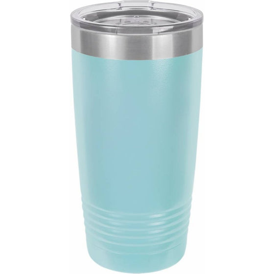 Personalized Laser Engraved 20oz Polar Camel Ringneck Tumbler Light Blue - The Red Door Engraving Company Inc.