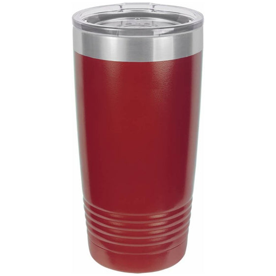 Personalized Laser Engraved 20oz Polar Camel Ringneck Tumbler Maroon - The Red Door Engraving Company Inc.