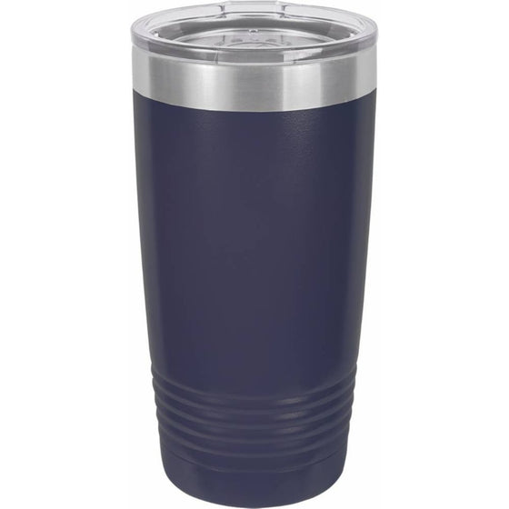 Personalized Laser Engraved 20oz Polar Camel Ringneck Tumbler Navy - The Red Door Engraving Company Inc.