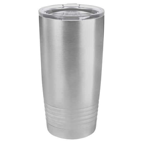 Personalized Laser Engraved 20oz Polar Camel Ringneck Tumbler Silver - The Red Door Engraving Company Inc.