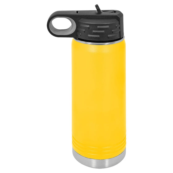 Personalized Laser Engraved 20oz Polar Camel Water Bottle Yellow - The Red Door Engraving Company Inc.