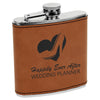 Personalized Laser Engraved 6oz Leatherette Flask Rawhide - The Red Door Engraving Company Inc.