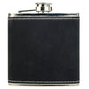 Personalized Laser Engraved 6oz Leatherette Flask - Dark Grey/Gold - The Red Door Engraving Company Inc.