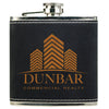 Personalized Laser Engraved 6oz Leatherette Flask - Dark Grey/Gold - The Red Door Engraving Company Inc.