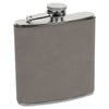 Personalized Laser Engraved 6oz Leatherette Flask Grey - The Red Door Engraving Company Inc.