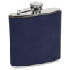 Personalized Laser Engraved 6oz Leatherette Flask Navy - The Red Door Engraving Company Inc.