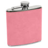 Personalized Laser Engraved 6oz Leatherette Flask Pink - The Red Door Engraving Company Inc.