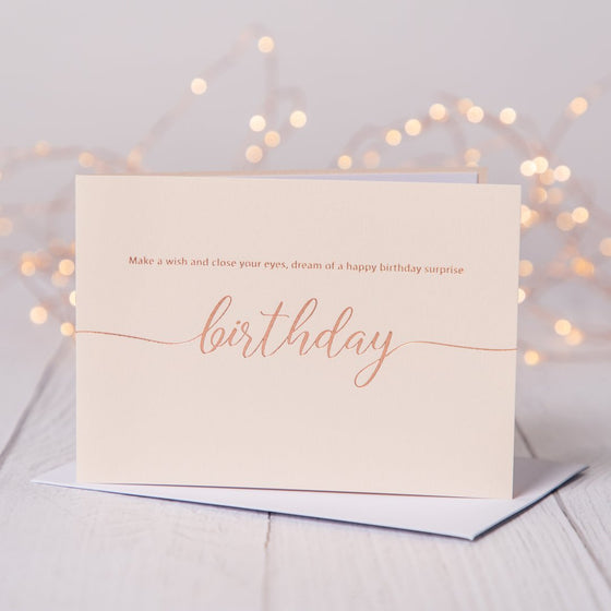 Birthday Card - Blush - The Red Door Engraving Company Inc.