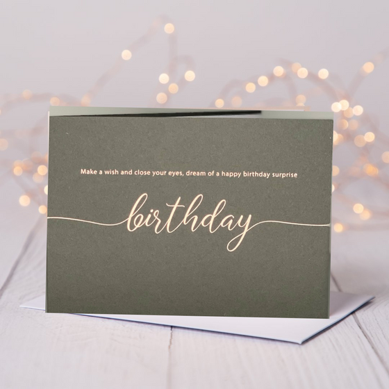 Birthday Card - Grey - The Red Door Engraving Company Inc.