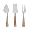 3 pc Cheese Knives set - Rattan - The Red Door Engraving Company Inc