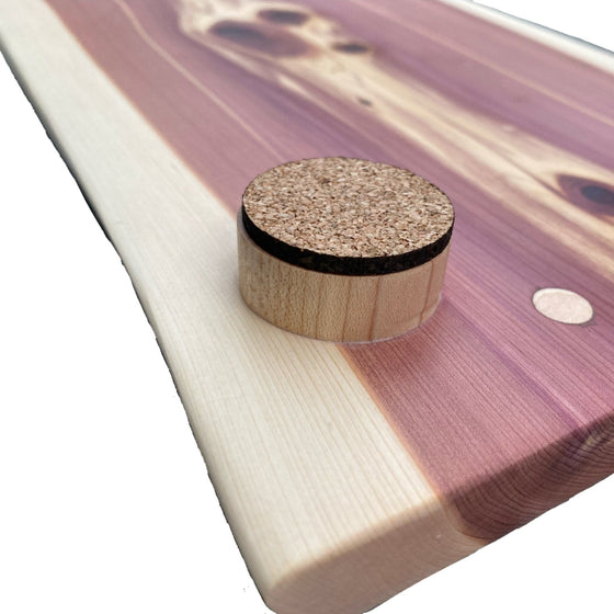 Cedar Live Edge Charcuterie Board - 48" with Handles & Feet - The Red Door Engraving Company Inc.