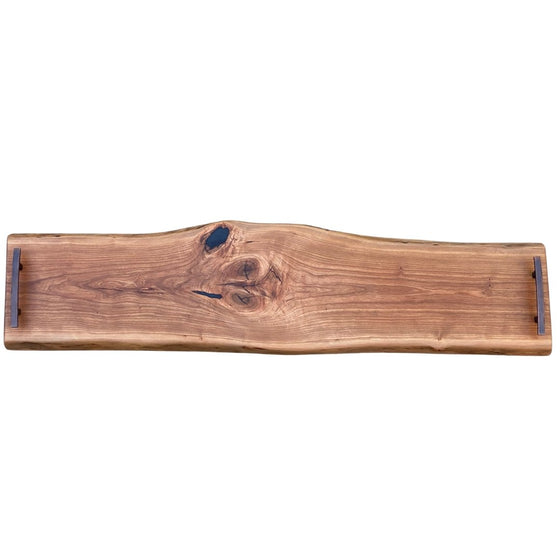 Cherry Live Edge Charcuterie Board - 36" with Handles & Feet - The Red Door Engraving Company Inc.