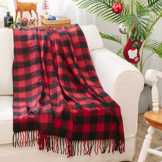 Black & Red Checkered Blanket