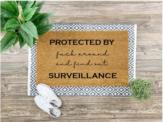 Coir Mat - Surveillance - The Red Door Engraving Company Inc.