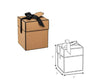 Flip Top Gift Boxes - Kraft & Black Ribbon - The Red Door Engraving Company Inc.