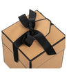 Flip Top Gift Boxes - Kraft & Black Ribbon - The Red Door Engraving Company Inc.